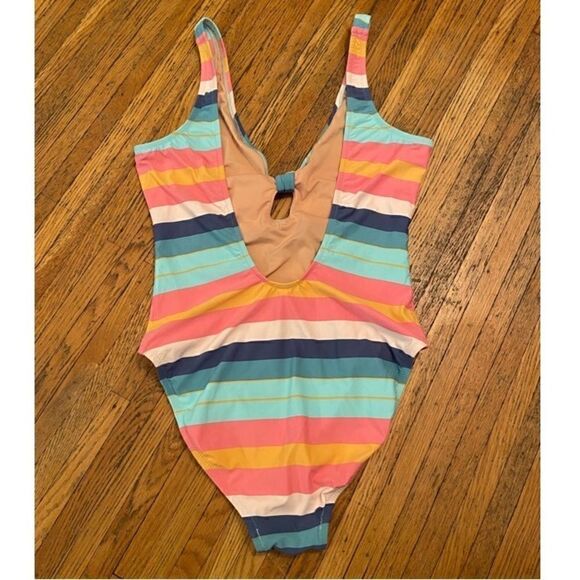 J. Crew stripe one piece bathing suit NWT size 6 - Picture 2 of 3